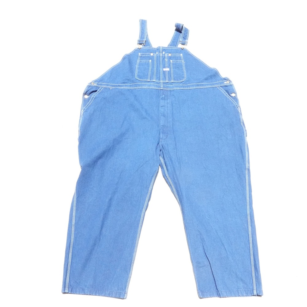Big Smith Mens Denim Bib Overalls Indigo Blue Workwear 64x30